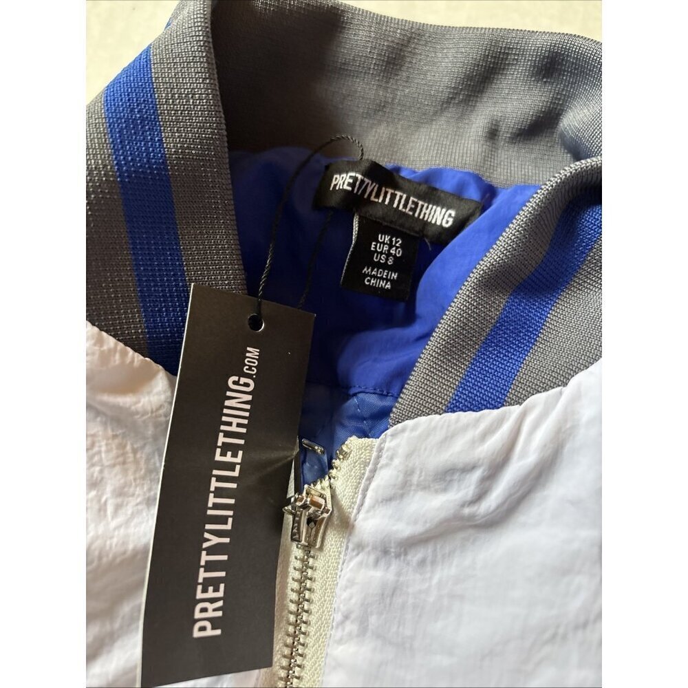 pretty little thing blue 1993 Puffer Jacket Size 8 Medium NWT - Picture 4 of 8